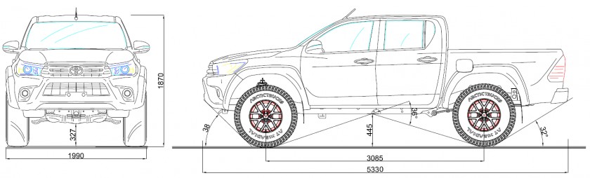 Тундра длина. Тойота Hilux габариты. Габариты Тойота Хайлюкс 2021. Hilux Toyota 2022 габариты. Тойота тундра чертеж габариты.